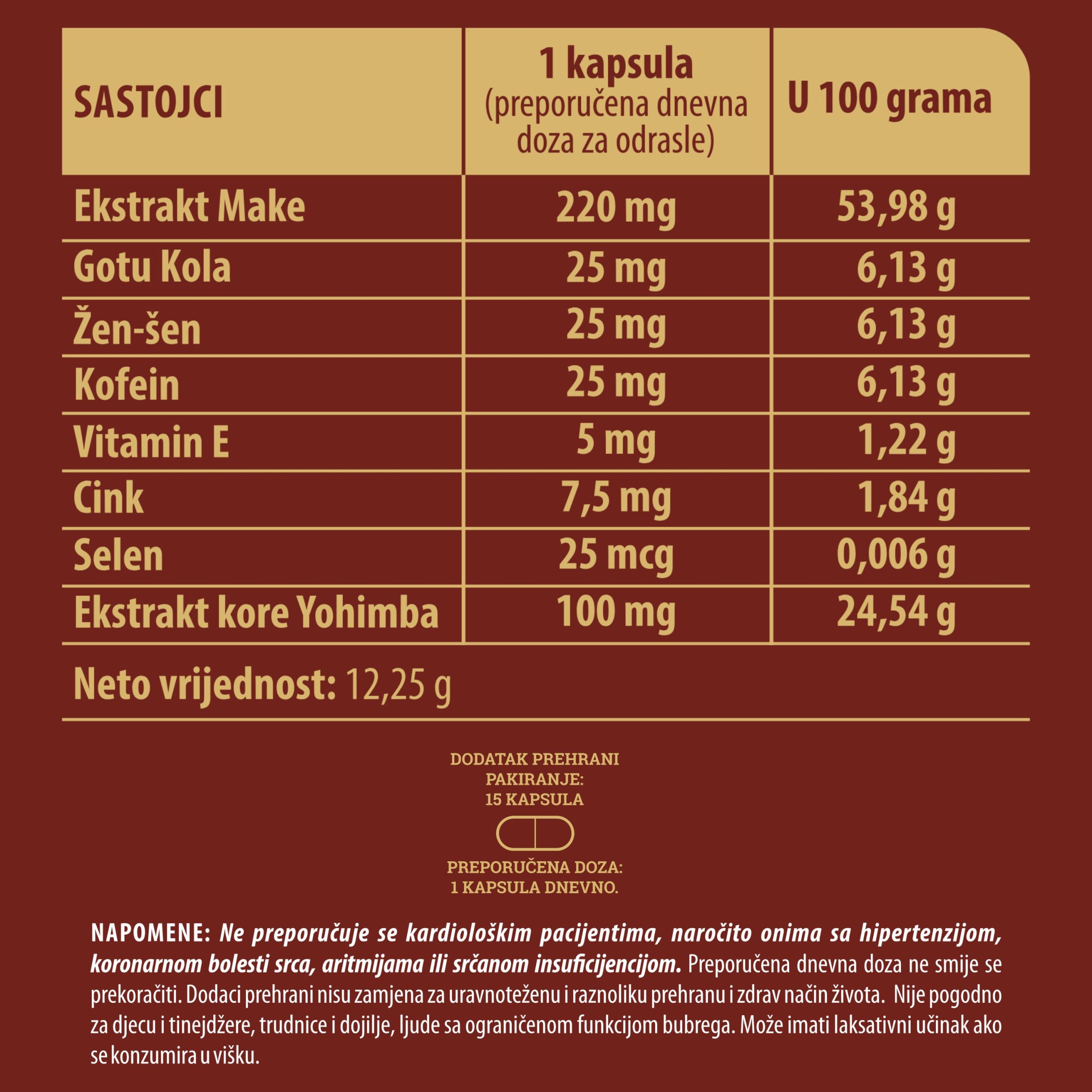 YOHIMBA Prirodno rješenje za potenciju i libido